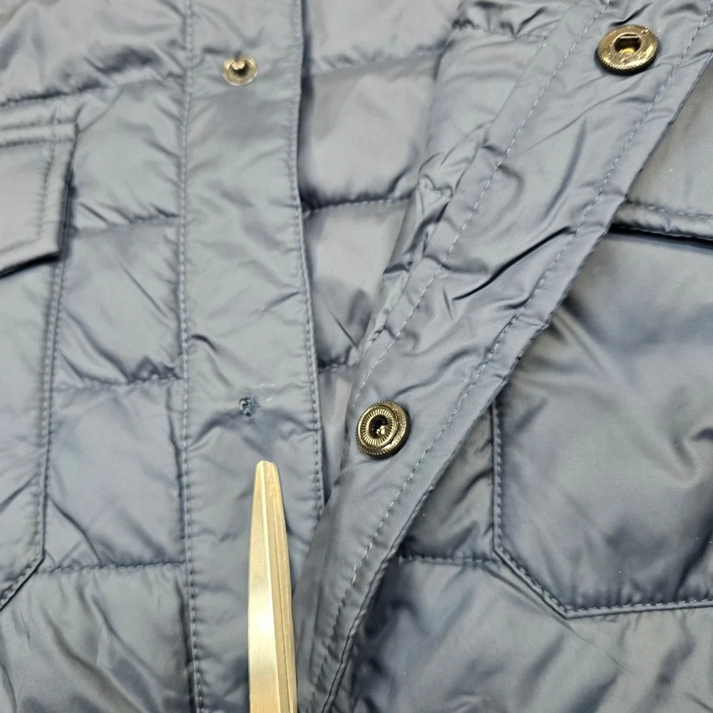 JoS A Bank Quilted Field Jacket Mens Large Navy‎ Blue 1905 Snap Front Shacket